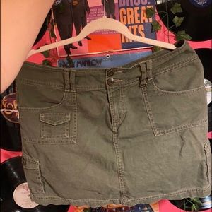 Y2K Green Mini Skirt